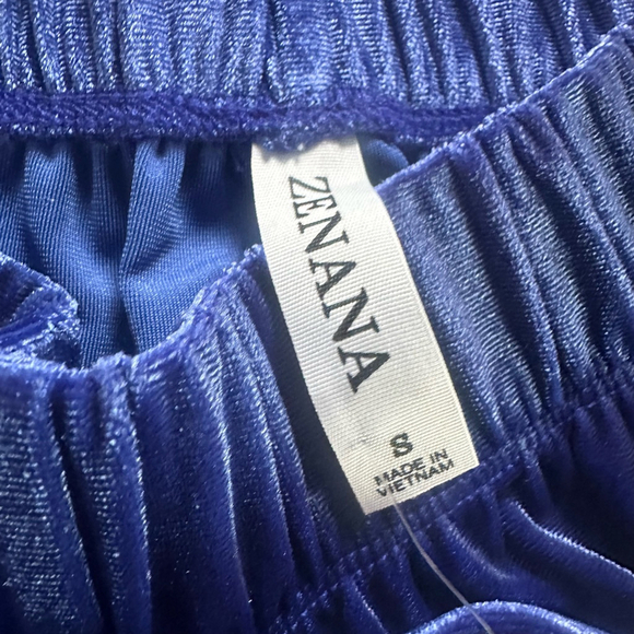 Women Zenana Pants Size S Blue - Picture 3 of 9